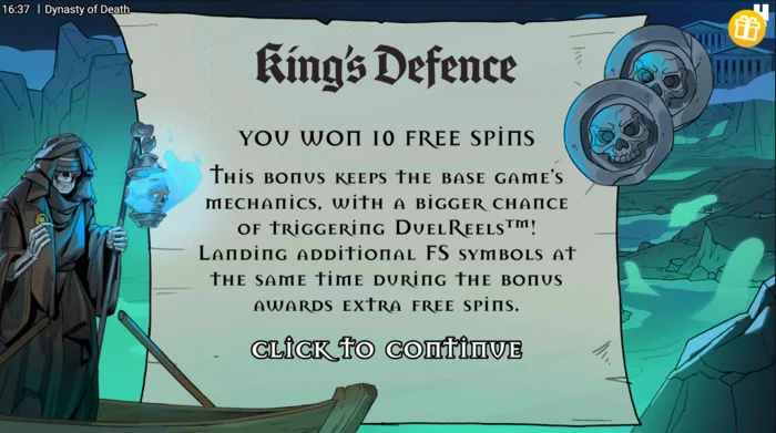 Dynasty of Death - pornirea Free Spins King's Defence
